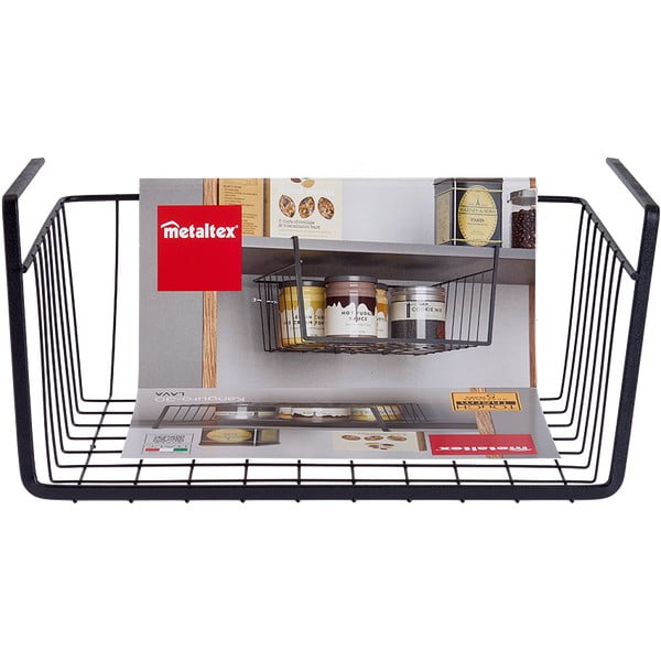 Črna viseča kuhinjska košara Metaltex, dolžina 30 cm-image-3