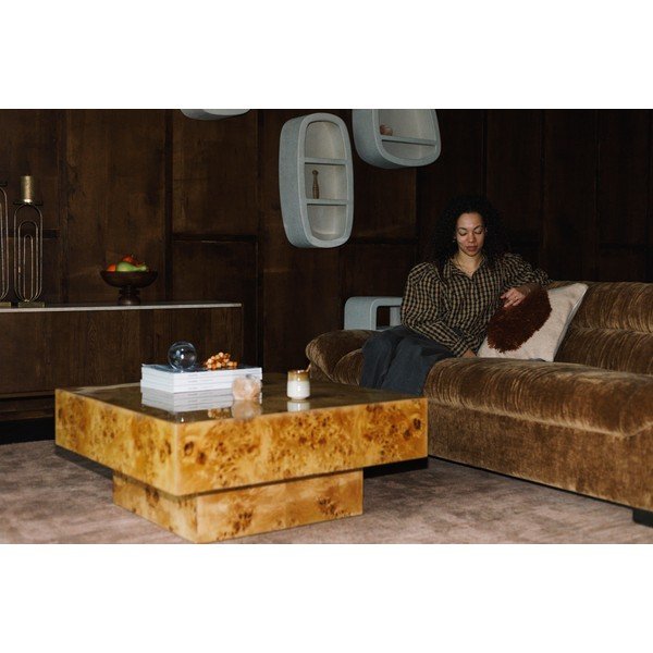 Klubska mizica v orehovem dekorju v naravni barvi 90x90 cm Quinn – Dutchbone-image-3