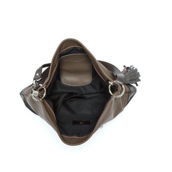 Rjava usnjena torbica Anna Luchini Tote-image-4