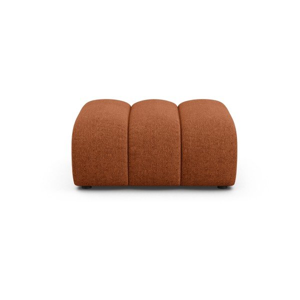 Opečnato oranžen tabure iz šenilje Lupine – Micadoni -image-1