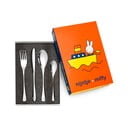 Otroški jedilni pribor iz nerjavečega jekla v srebrni barvi 4 ks Miffy – Zilverstad