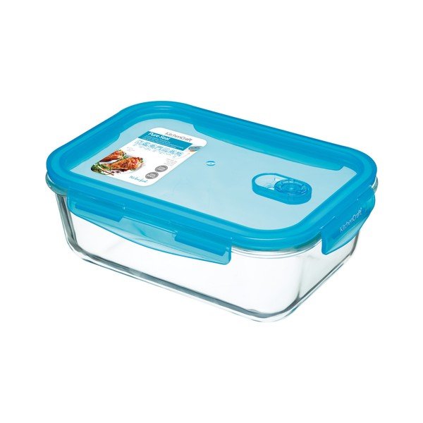 Steklena škatla z ventilom Kitchen Craft Pravokotna, 1,8 litra