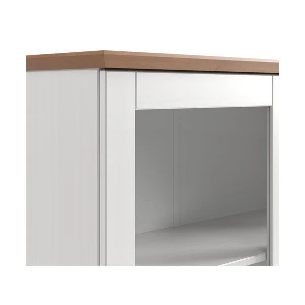 Bela/jantarna stenska vitrina iz masivnega bora 105x80x35 cm Teramo – Støraa-image-4