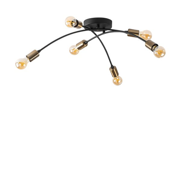 Črna stropna svetilka 67x67 cm Banana – Opviq lights