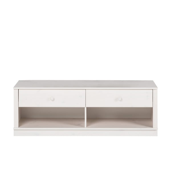 Bela TV omarica iz masivnega bora 137x47 cm Anita – Støraa