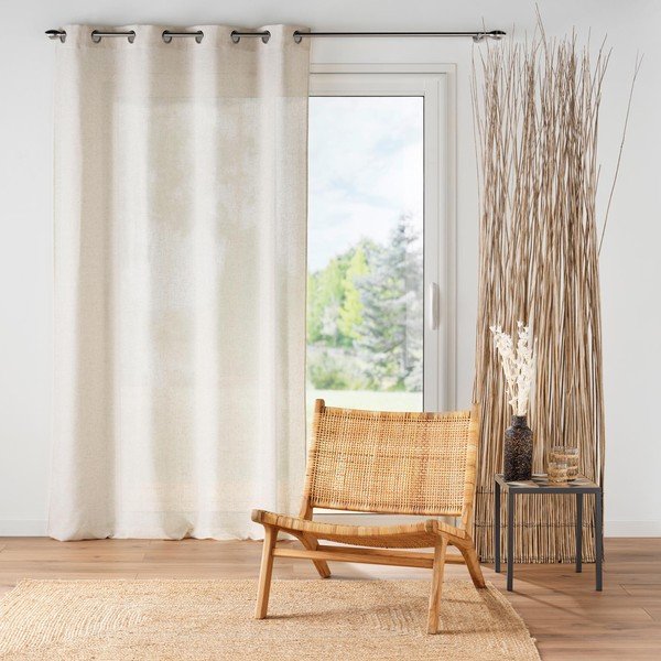 Kremno bela zavesa 140x240 cm Pauline – douceur d'intérieur-image-1