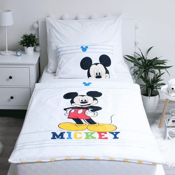 Bombažna otroška posteljnina za otroško posteljico 100x135 cm Mickey – Jerry Fabrics-image-1