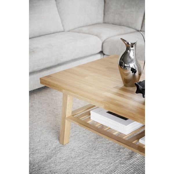 Klubska mizica iz brušenega hrasta Rowico Brooklyn, 130 x 75 cm-image-1