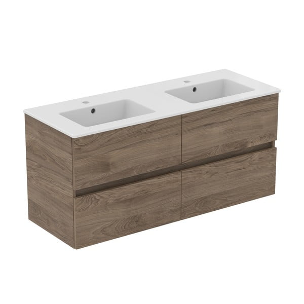 Stenska omarica za pod umivalnik v orehovem dekorju v naravni barvi 120x55 cm Eurovit+ – Ideal Standard-image-3