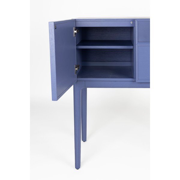 Modra komoda v hrastovem dekorju 80x100x45 cm June – Zuiver-image-3