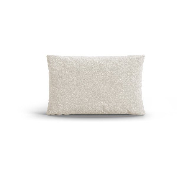 Bela okrasna blazina za sedežno garnituro iz tkanine bouclé Poppy – Micadoni 