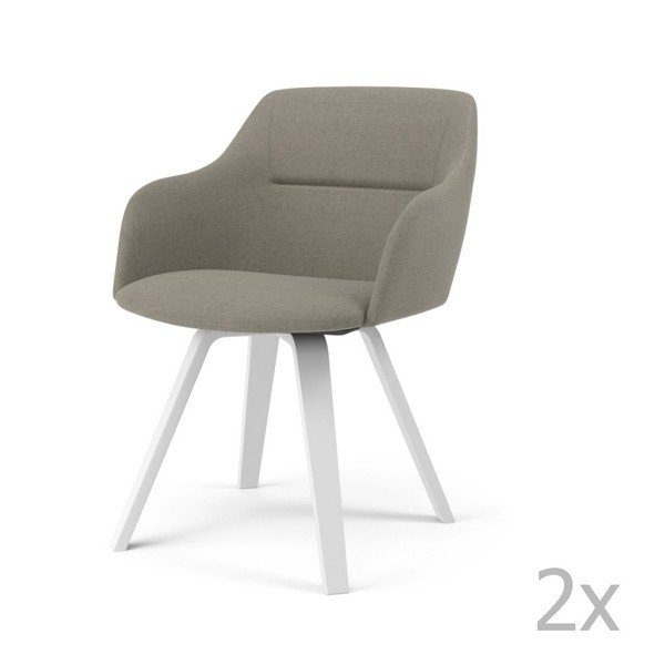 Komplet 2 svetlo sivih jedilnih stolov Tenzo Sofia-image-3