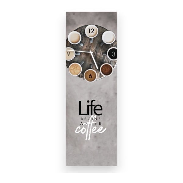 Stenska ura Styler Glassclock Coffee Love, 20 x 60 cm