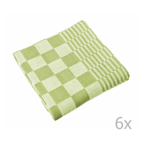 Komplet 6 zelenih krp Tiseco Home Studio Mineur, 65 x 65 cm-image-1