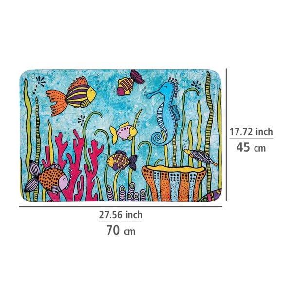 Tekstilna kopalniška preproga 45x70 cm Rollin'Art Ocean Life – Wenko-image-3