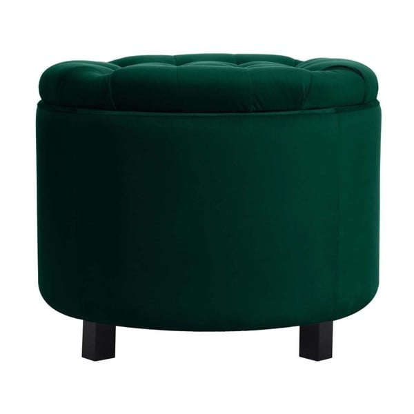 Temno zelen puf s prostorom za shranjevanje JohnsonStyle Estrid French Velvet, ⌀ 52 cm-image-1