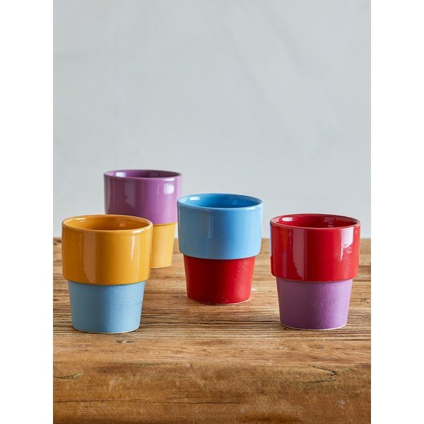 Skodelice v kompletu za kapučino 4 ks iz kamenine 150 ml Ewan – Bloomingville-image-1