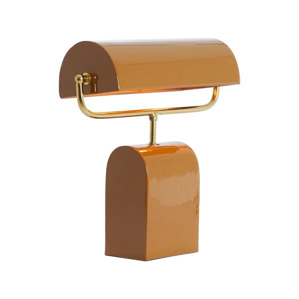 Oranžna kovinska namizna svetilka (višina 38 cm) Cardona – Light & Living-image-2