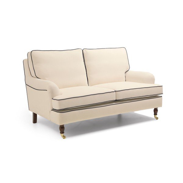 Krem kavč s temno modrimi obrobami Max Winzer Passion, 158 cm-image-2
