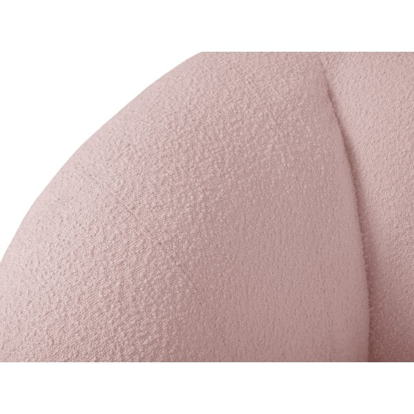 Svetlo rožnat fotelj iz tkanine bouclé Essen – Cosmopolitan Design-image-4