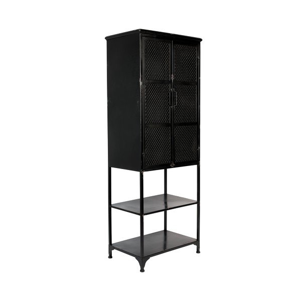 Črna kovinska vitrina 60x161 cm Denver – Dutchbone-image-2