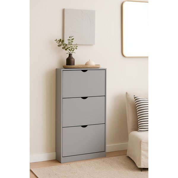 Siva preklopna omarica za čevlje 60x118x24 cm Stelo – Bonami Essentials-image-4