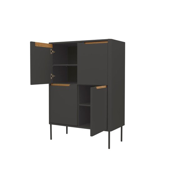 Črna komoda Tenzo Switch, 90 x 128 cm-image-3