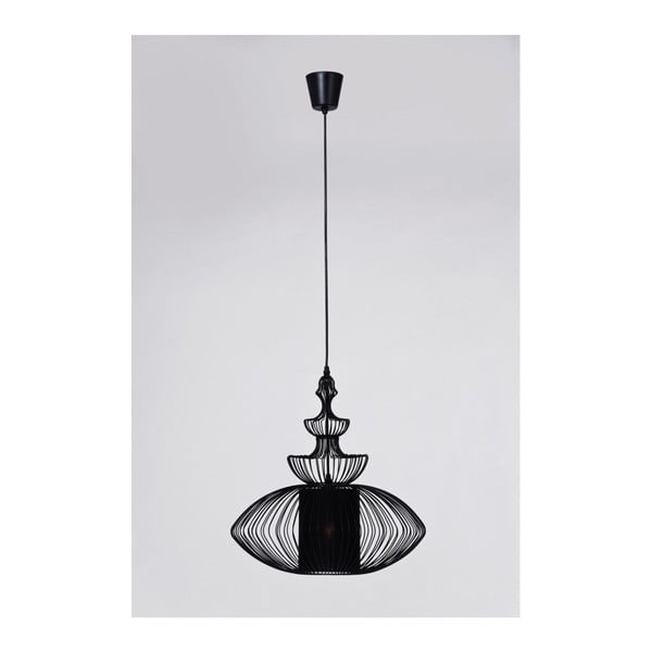 Črna stropna svetilka Kare Design Swing Oval
