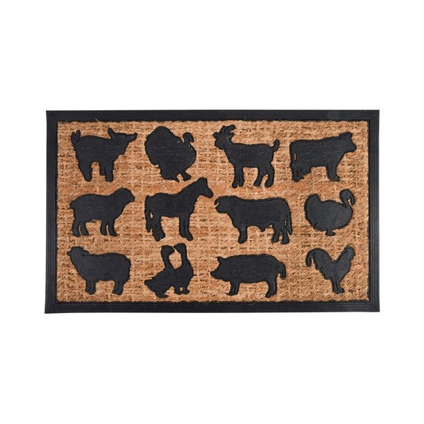 Podloga iz kokosovega vlakna z motivom kmečke živali Esschert Design Gardener, 45,3 x 75,5 cm