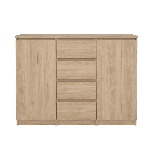 Komoda v hrastovem dekorju 121x91x50 cm Naia – Tvilum