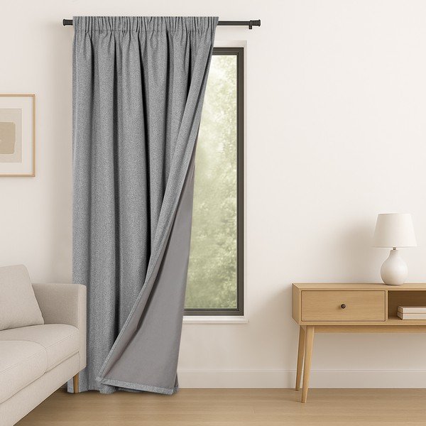Siva zatemnitvena zavesa 140x250 cm Corita – Restilo-image-1