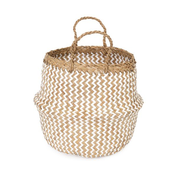 Svetla košara za shranjevanje iz morske trave Compactor Zic Zac, ⌀ 27 cm-image-3