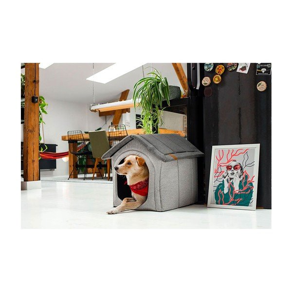 Svetlo siva pasja hiška 38x38 cm Home M - Rexproduct-image-3