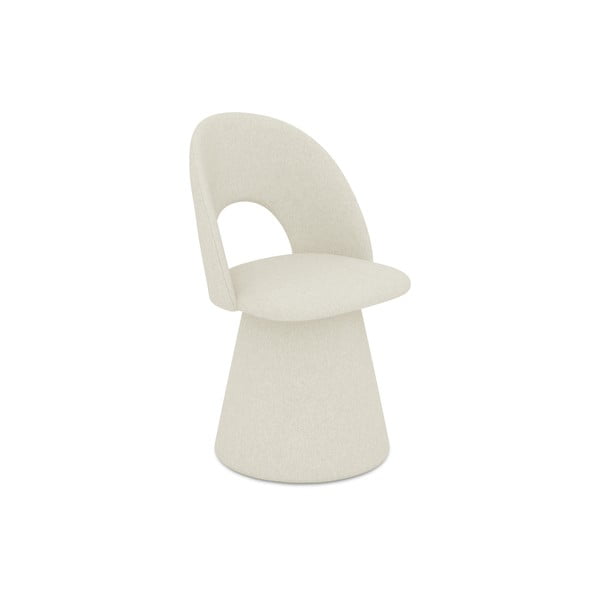 Kremno bel oblazinjen jedilni stol Kalo – Makamii