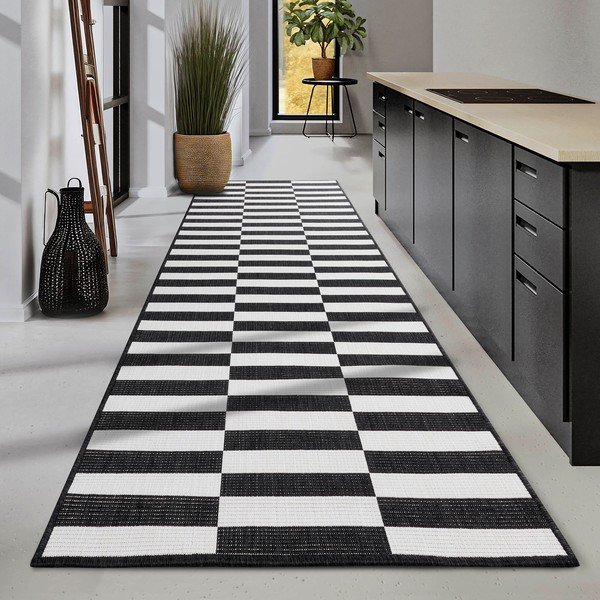 Črno-bel tekač 80x200 cm Viela – Hanse Home-image-2