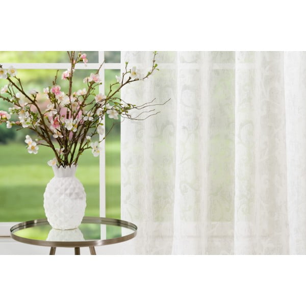 Bež prosojna zavesa 140x260 cm Baroque – Mendola Fabrics-image-3