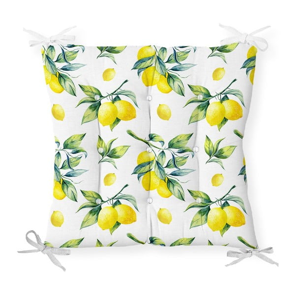 Sedežna blazina iz mešanice bombaža Minimalist Cushion Covers Lemons, 40 x 40 cm