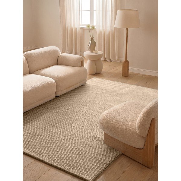 Bež ročno tkana volnena preproga 120x170 cm Richmond Diana – Ted Baker-image-1