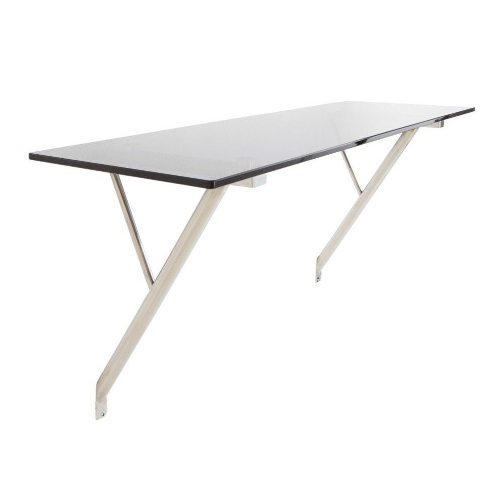 Stenska stenska pisalna miza s stekleno mizno ploščo 40x120 cm Kullaberg