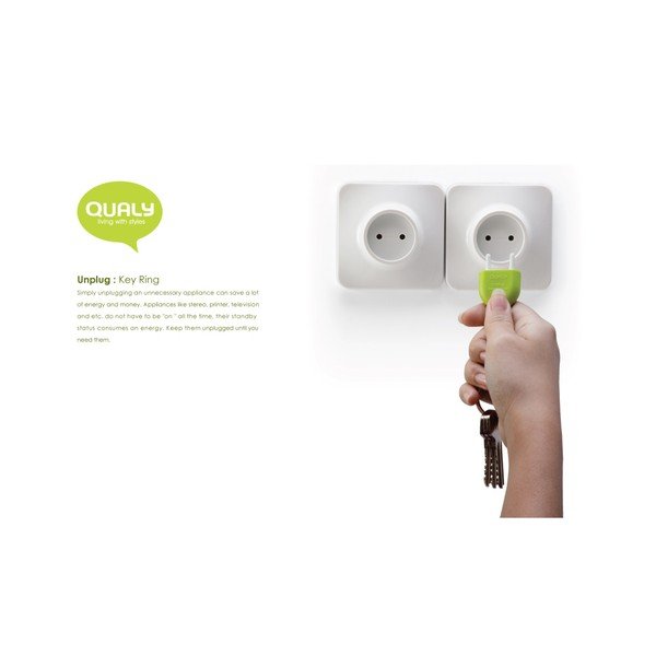 Komplet 2 obešalnikov Unplug, zelene barve-image-2