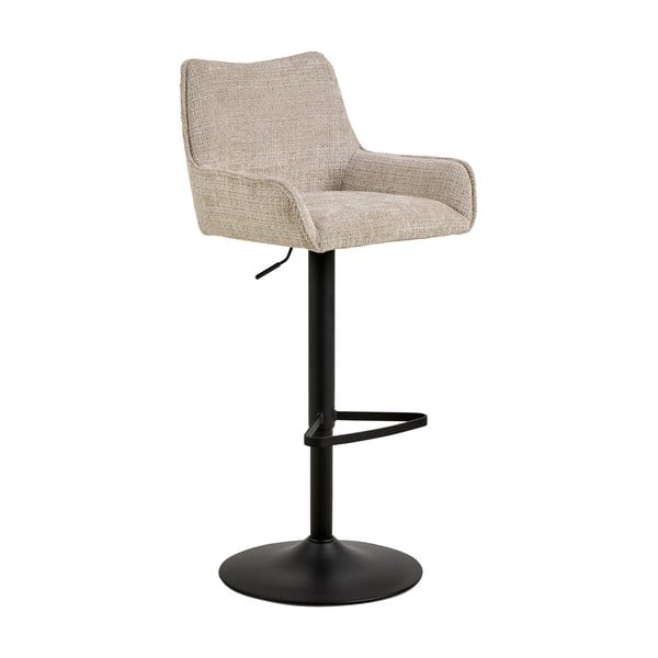 Bež barski stol z nastavljivo višino in nasloni za roke (višina sedeža 85 cm) Eddie – Actona