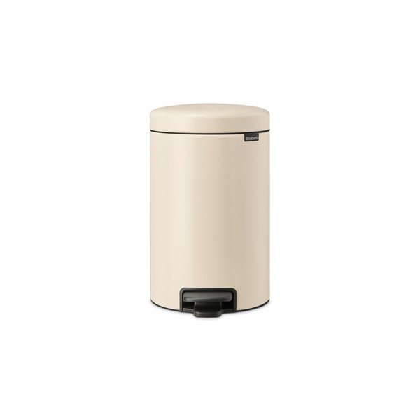 Bež jeklen koš za smeti s pedalom 12 l NewIcon – Brabantia
