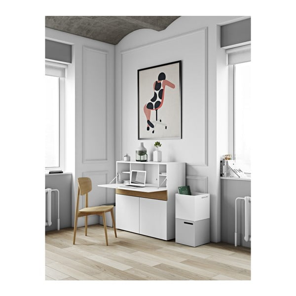 Bela škatla za shranjevanje za knjižni regal TemaHome Berlin-image-1