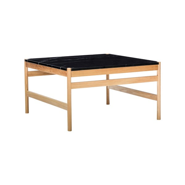 Marmorna mizica v črni in naravni barvi 80x80 cm Raw – Hübsch