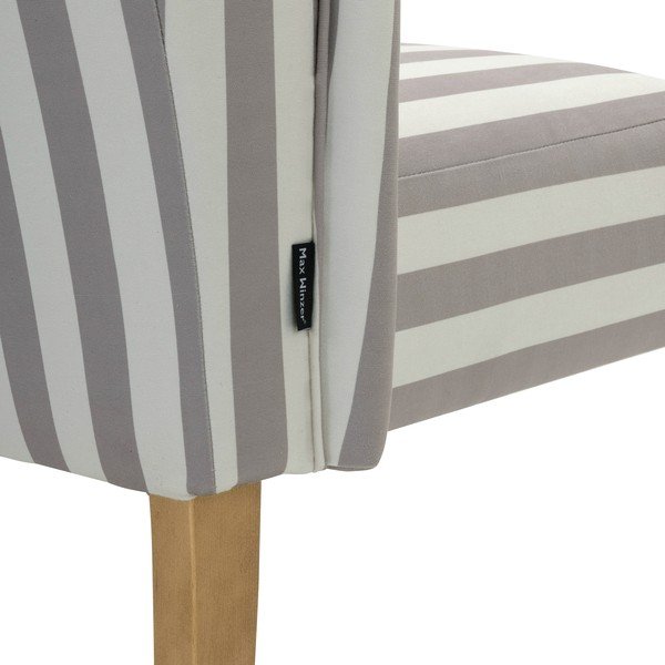 Sivo-bela oblazinjena klop Max Winzer Hendrick-image-1