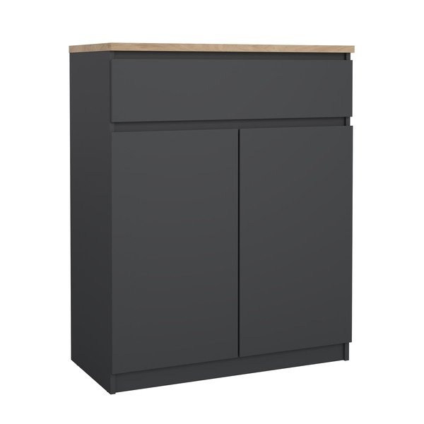 Temno siva komoda 80x100x40 cm Naia – Tvilum