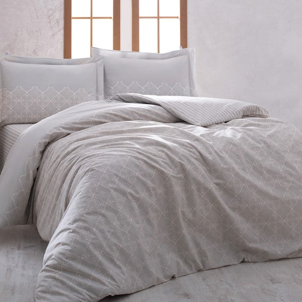 Bombažna posteljnina za zakonsko posteljo z rjuho Lace, 200 x 220 cm