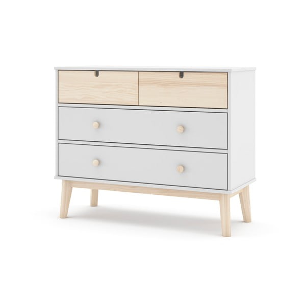 Bela nizka otroška komoda 100x81 cm Estefania – Marckeric-image-3