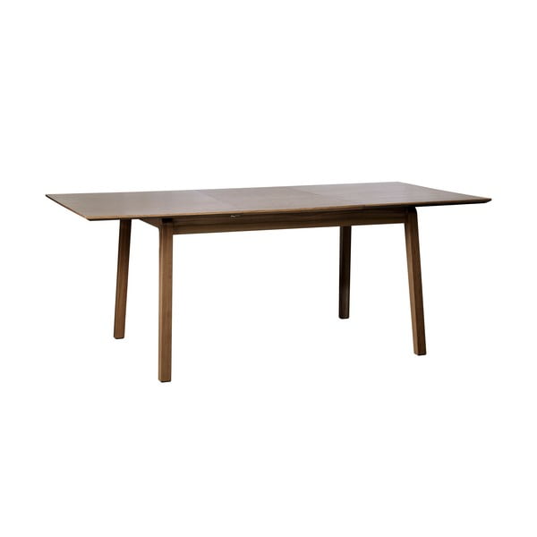 Rjava raztegljiva jedilna miza z mizno ploščo v hrastovem dekorju 95x200 cm Bari – Unique Furniture-image-3