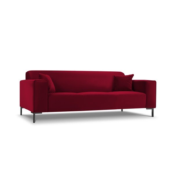 Rdeča žametna zofa Cosmopolitan Design Siena-image-3